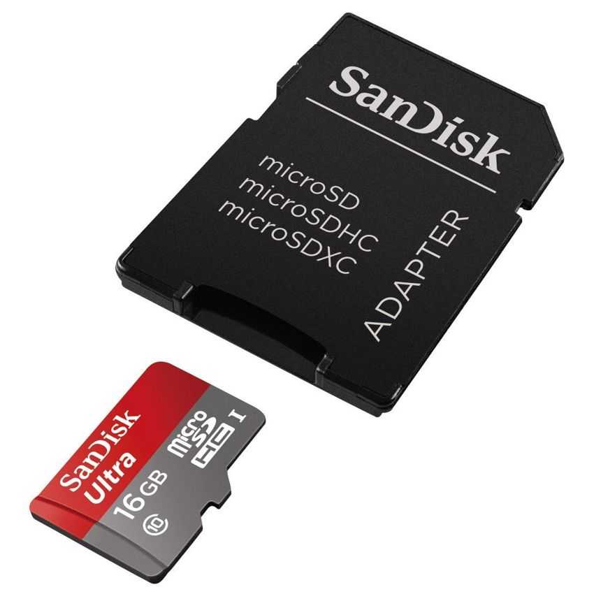 Tarjeta de Memoria MicroSD Sandisk 16GB Ultra Clase 10 con Adaptador SD SDSDQUIN-016G-G4 imagen 2