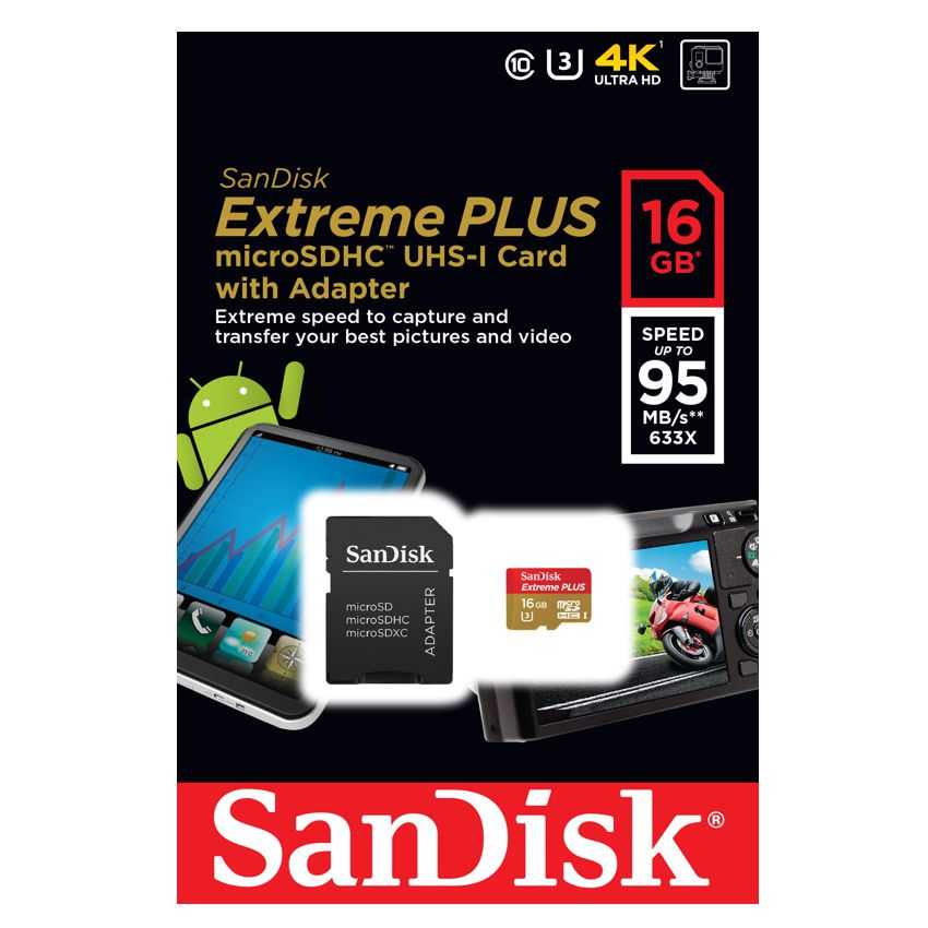 Tarjeta de Memoria MicroSD Sandisk Extreme 16GB Clase 10 SDSDQXP-016G-X46 imagen 2
