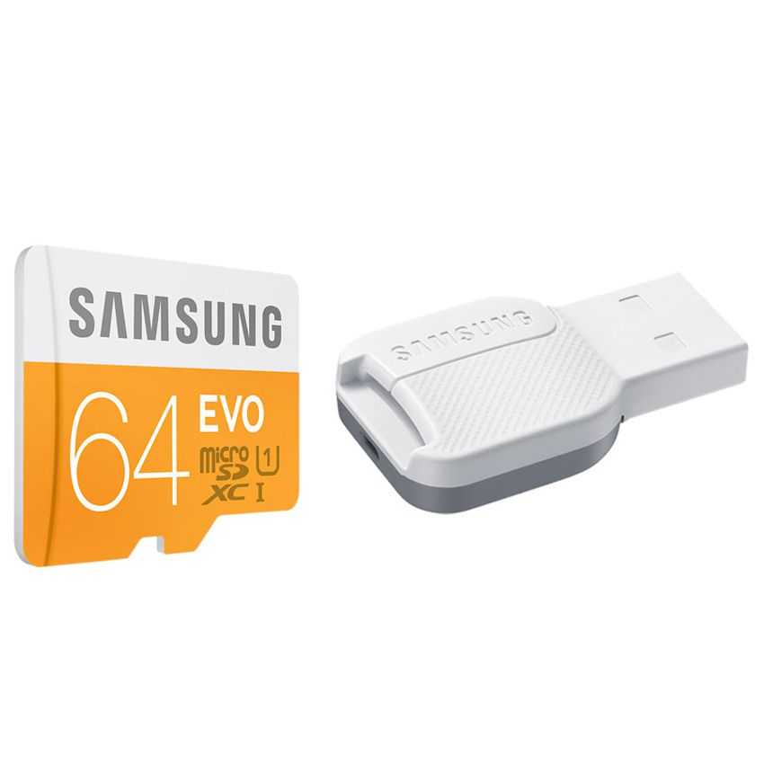 Tarjeta de Memoria SD Samsung EVO 64Gb. Clase 10 con Adaptador USB MB-MP64DC/EU