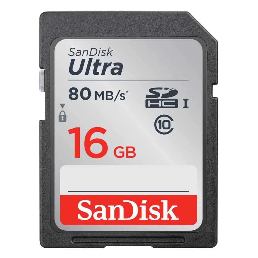 Tarjeta de Memoria SD Sandisk 16GB Ultra Clase 10 SDSDUNC-016G-GN6IN