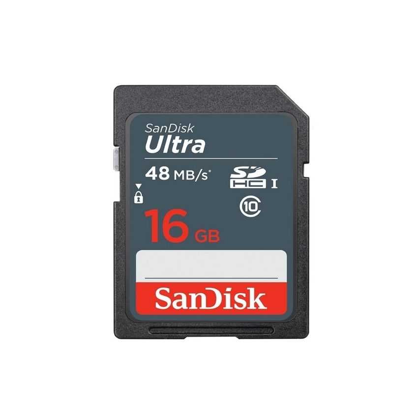 Tarjeta de Memoria SD Sandisk 16GB Ultra Clase 10 UHS-I