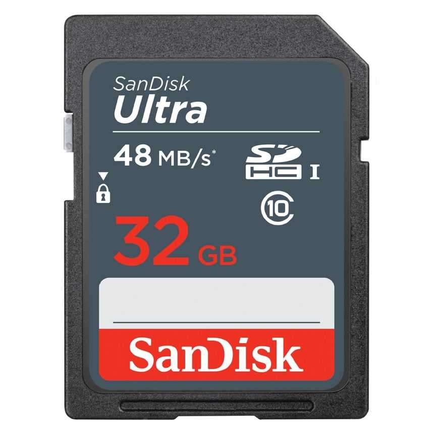 Tarjeta de Memoria SD Sandisk 32GB Clase 10 SDSDUNB-032G-GN3IN