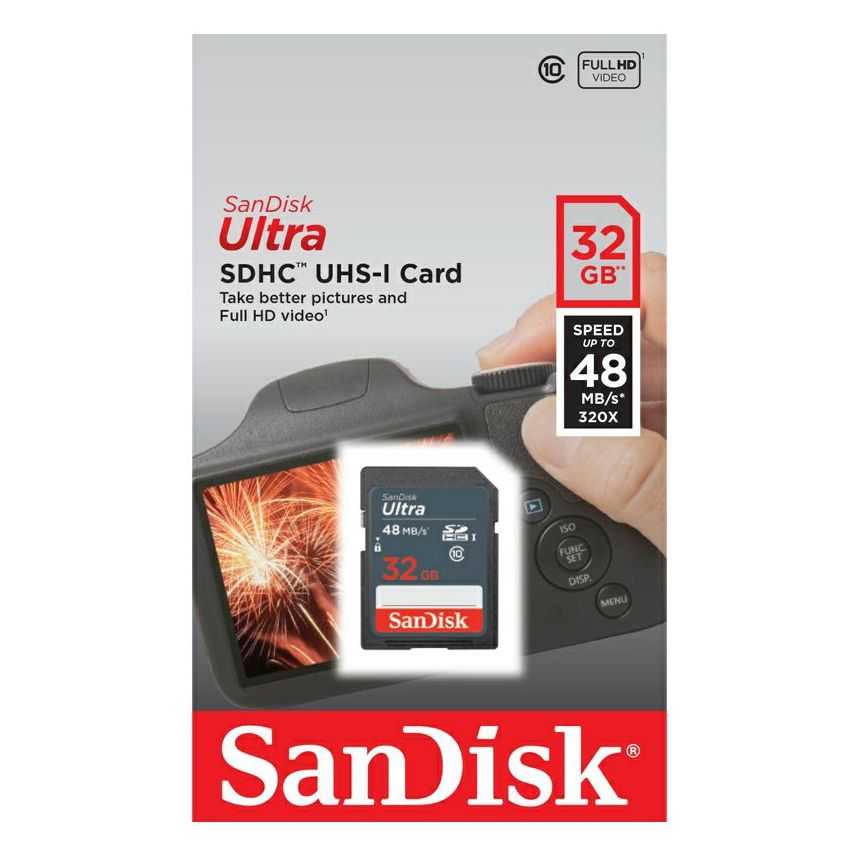 Tarjeta de Memoria SD Sandisk 32GB Clase 10 SDSDUNB-032G-GN3IN imagen 3