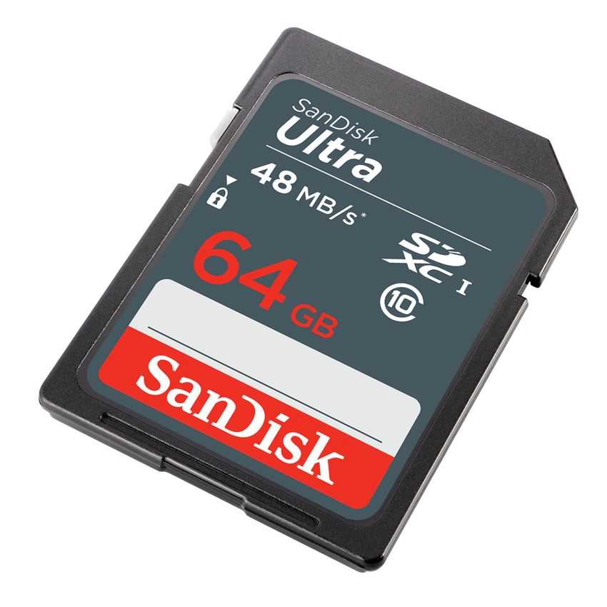 Tarjeta de Memoria SD Sandisk 64GB Clase 10 SDSDUNB-064G-GN3IN imagen 2
