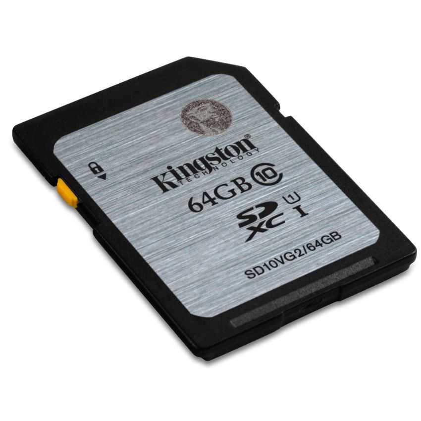 Tarjeta de Memoria SDXC Kingston 64GB Clase 10 UHS-I SD10VG2/64GB
