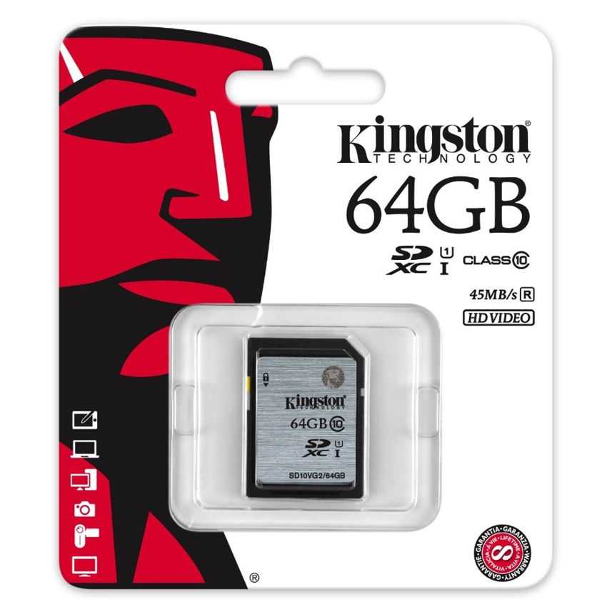 Tarjeta de Memoria SDXC Kingston 64GB Clase 10 UHS-I SD10VG2/64GB imagen 3