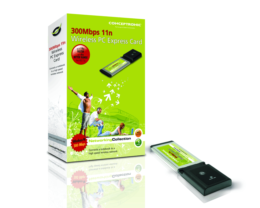 Tarjeta de Red Wifi Conceptronic PC-Express Card 300 Mbps C300EXC imagen 2