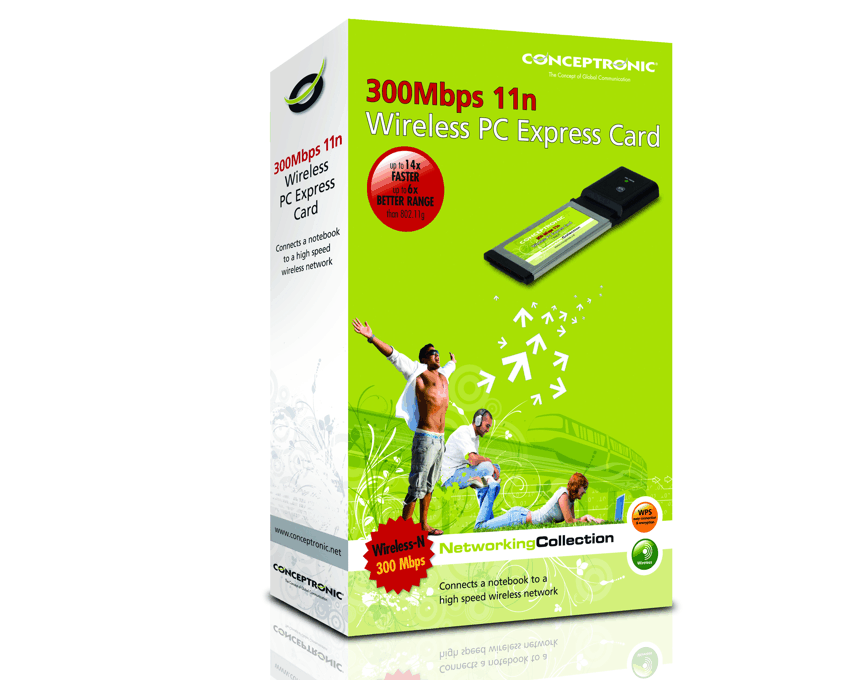 Tarjeta de Red Wifi Conceptronic PC-Express Card 300 Mbps C300EXC imagen 3
