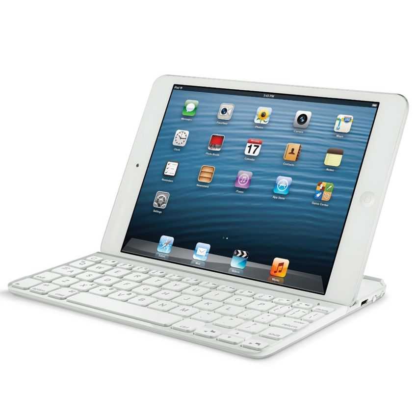 Teclado Logitech Bluetooth Blanco Ultrathin para Ipad mini imagen 2