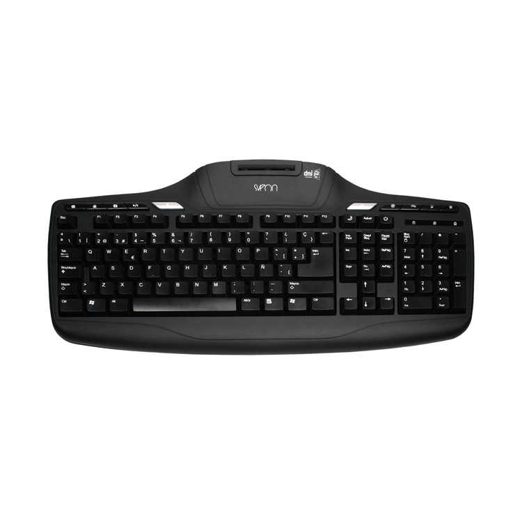 Teclado USB SVEON SCT020 con Smart Card y DNIe imagen 2