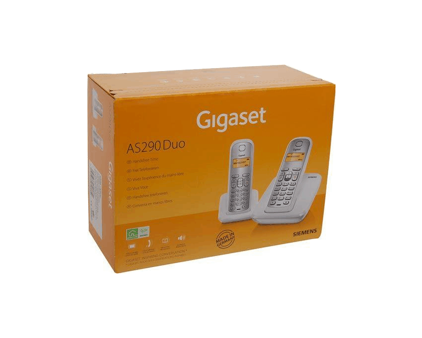 Teléfono Inalámbrico Siemens-Gigaset AS290 Duo Blanco Plata imagen 3