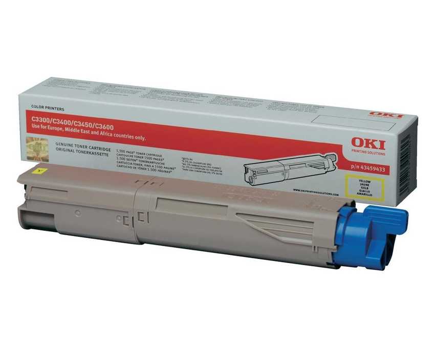 Toner OKI C3300-3400-3450-3600 Amarillo
