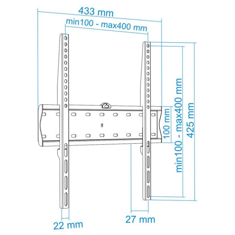 Tooq LP4155F-B Soporte TV Vesa 400x400 32"-55" Max 40 Kg imagen 4