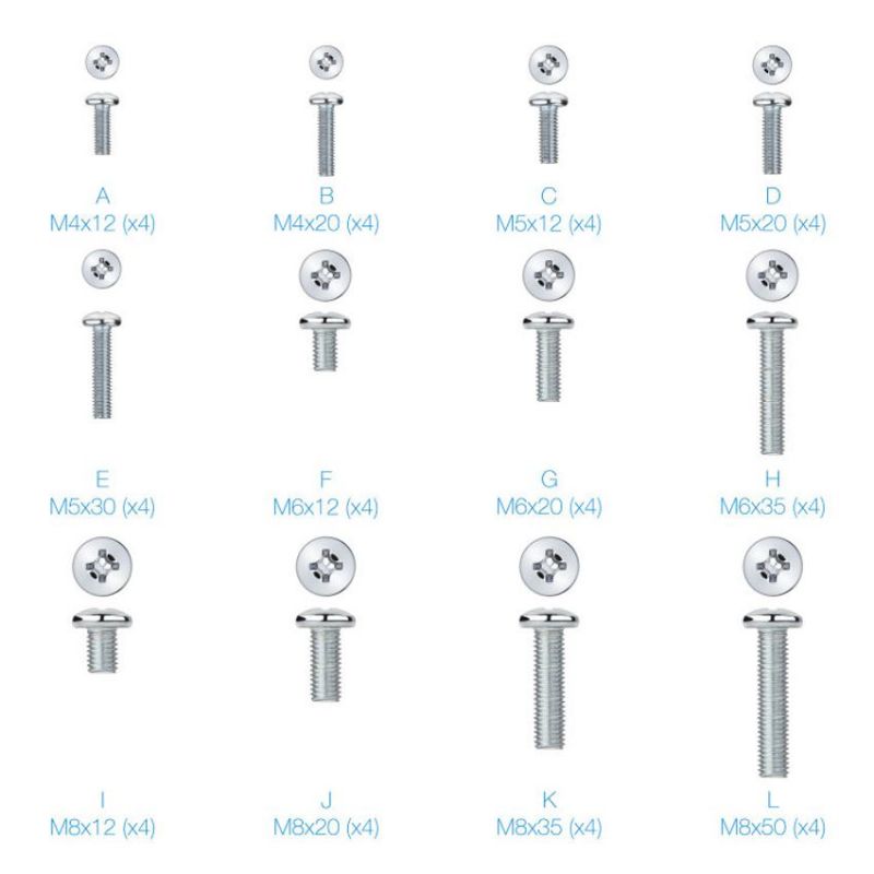 Tooq SSK4820 Kit de Tornillos para Soportes TV imagen 2
