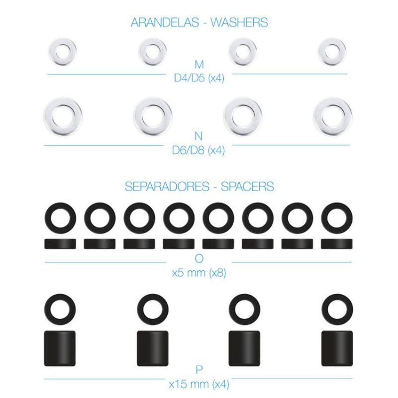 Tooq SSK4820 Kit de Tornillos para Soportes TV imagen 3