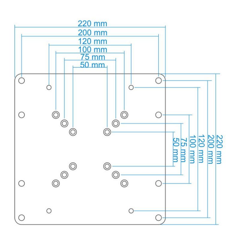 Tooq VMA0200-B Adaptador VESA 200x200 200x100 100x200 imagen 4