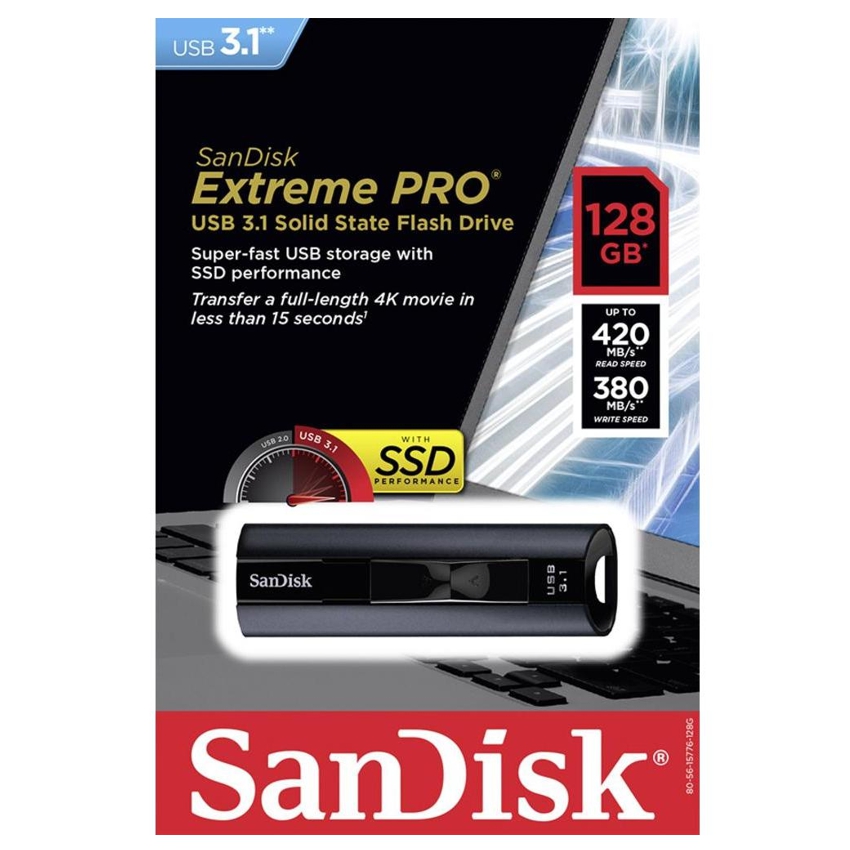 USB SANDISK EXTREME PRO USB 3.1 SOLID FLASH 128GB imagen 5