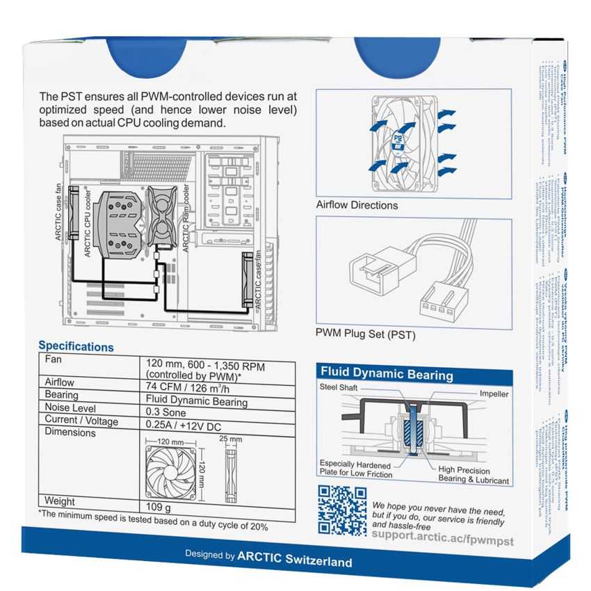 Ventilador Caja Arctic F12 PWM PST 120mm 0.3 Sone imagen 5