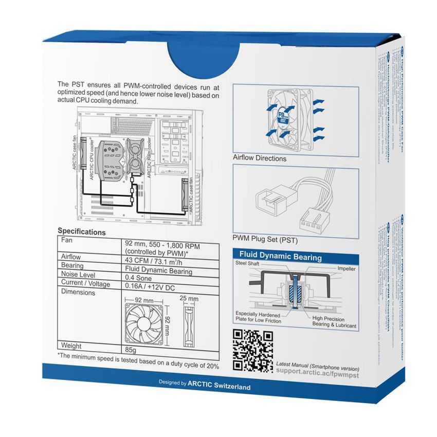 Ventilador Caja Arctic F9 PWM PST 90mm 0.4 Sone imagen 5