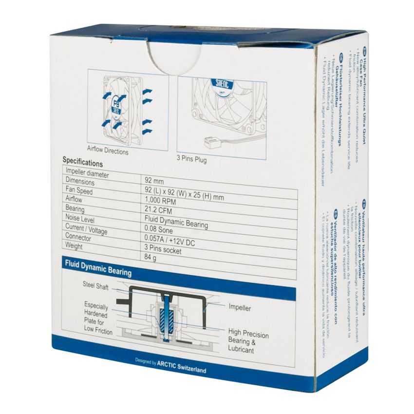 Ventilador Caja Arctic F9 Silent imagen 4