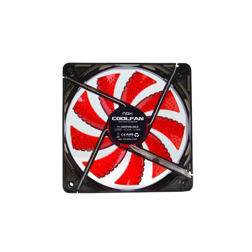 Ventilador Caja NOX COOL FAN 12cm 19dba Rojo imagen 4