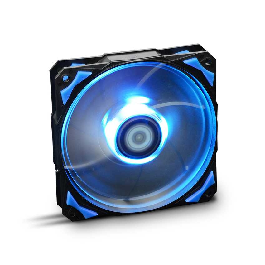 Ventilador Caja NOX HUMMER 12cm Led Azul