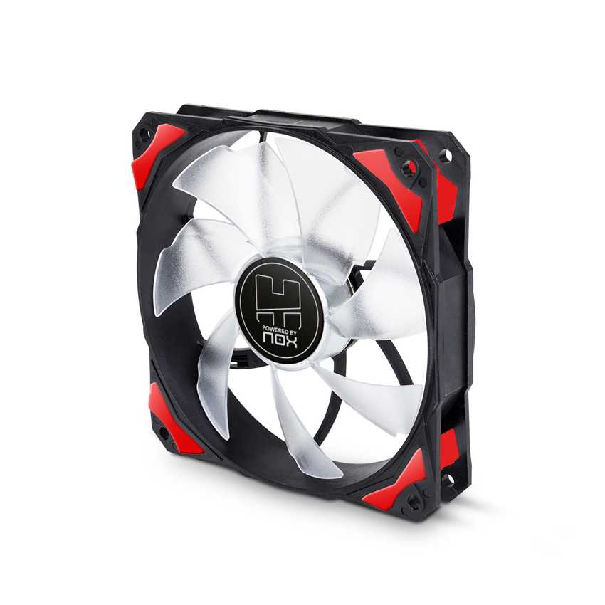 Ventilador Caja NOX HUMMER 12cm Led Rojo imagen 2