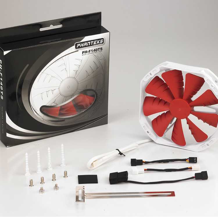 Ventilador Caja PHANTEKS TS 140mm Rojo 19dBA imagen 4