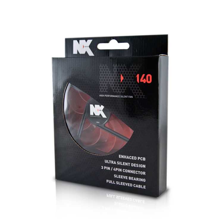 Ventilador caja NOX Serie NX 14 cm Rojo imagen 3