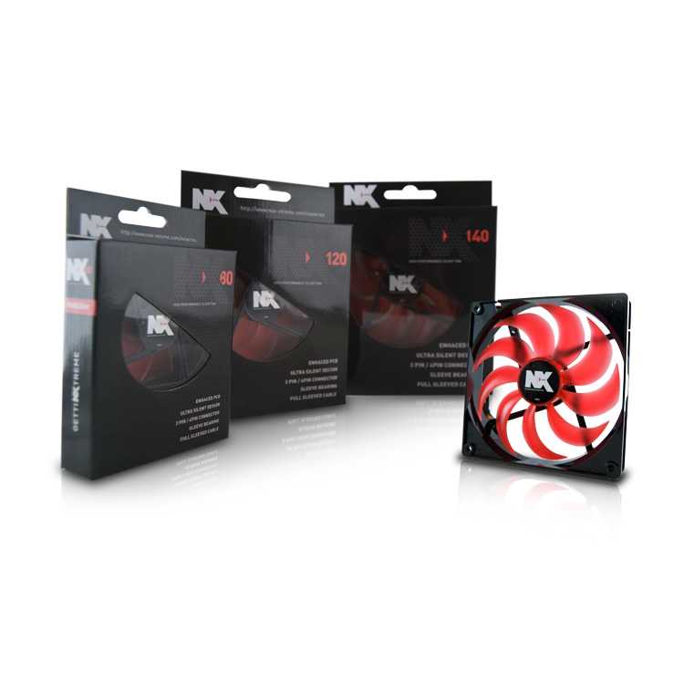 Ventilador caja NOX Serie NX 8cm Rojo imagen 3