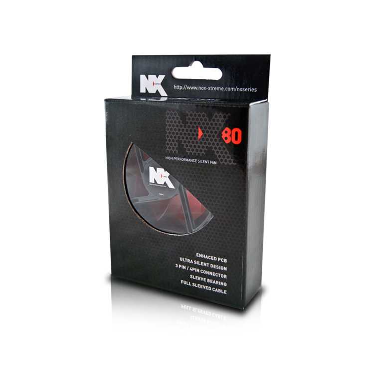 Ventilador caja NOX Serie NX 8cm Rojo imagen 4