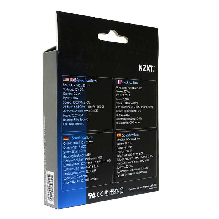 Ventilador caja NZXT FN Series 140mm Rifle Bearing imagen 4