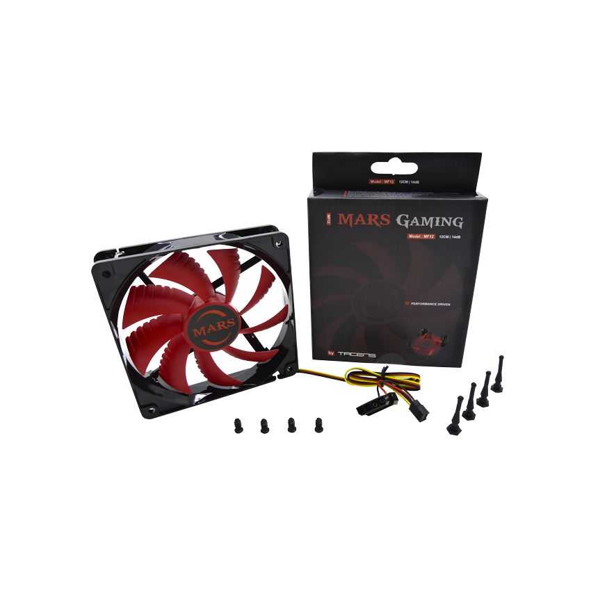 Ventilador de Caja TACENS MARS 12X12 Led Rojo 14db MF12 imagen 2