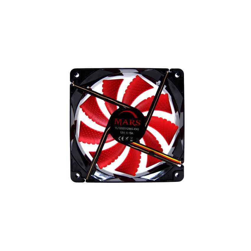Ventilador de Caja TACENS MARS 12X12 Led Rojo 14db MF12 imagen 3