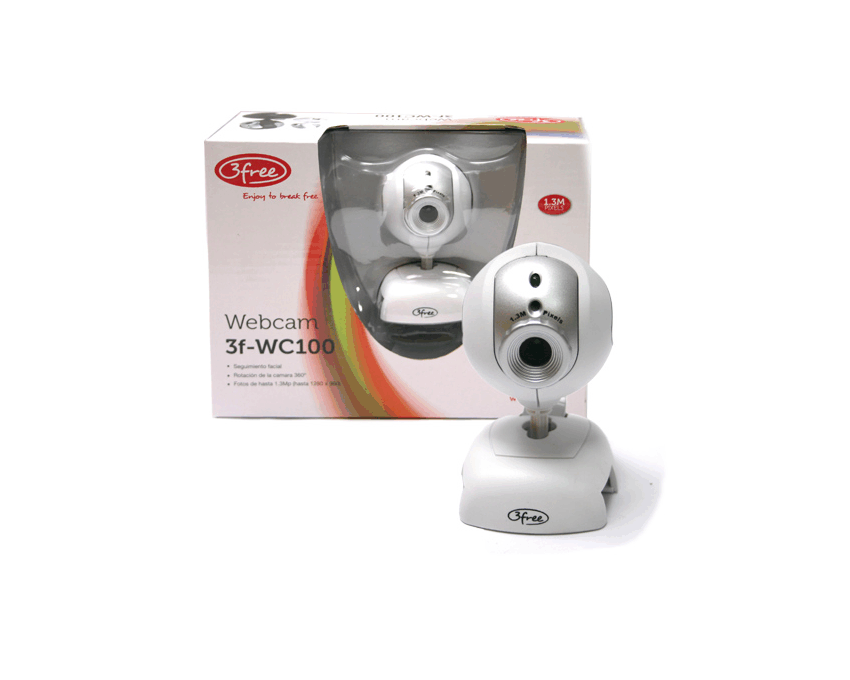 WebCam 3FREE 1.3 Mpx Blaca USB 2.0 3F-WC100/W
