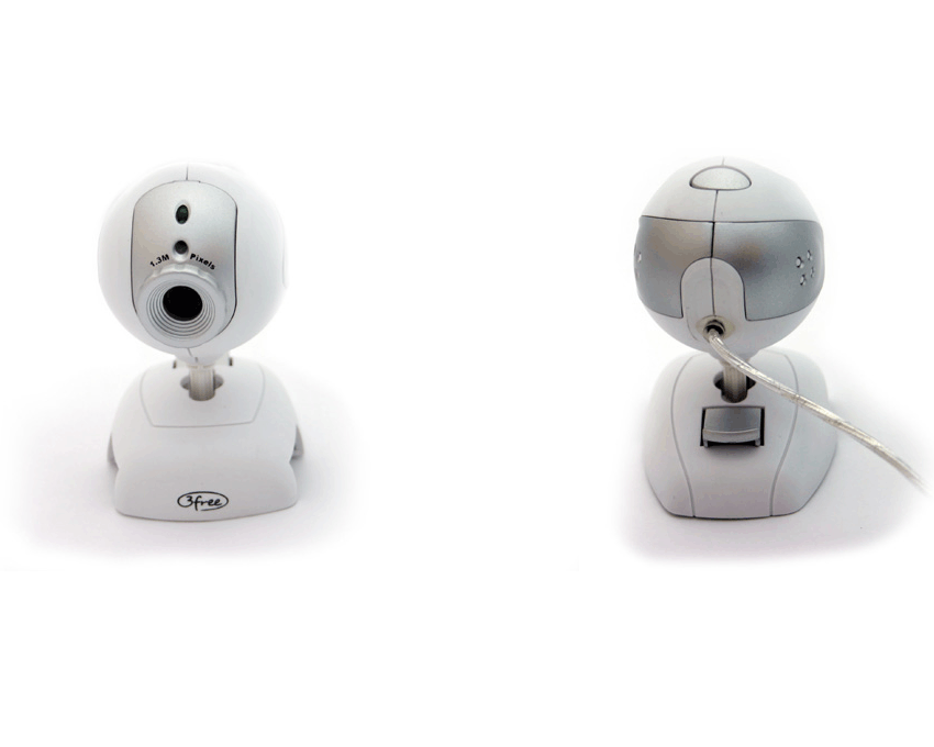 WebCam 3FREE 1.3 Mpx Blaca USB 2.0 3F-WC100/W imagen 3