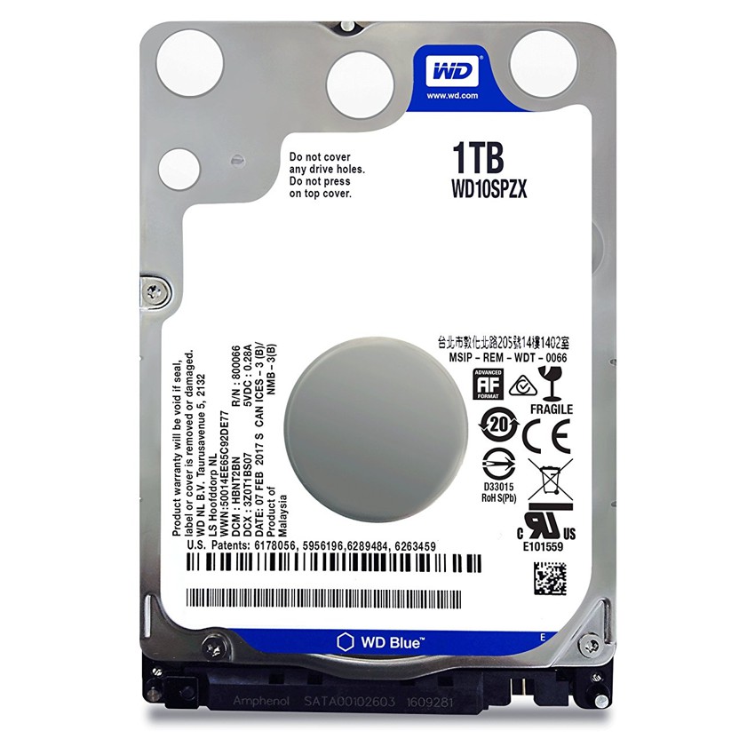 Western Digital 1TB 2.5" Blue WD10SPZX