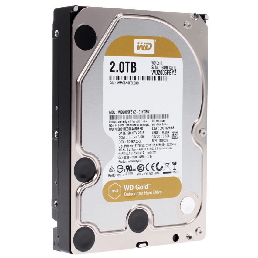 Western Digital 2 TB 3.5" Gold Raid Edition