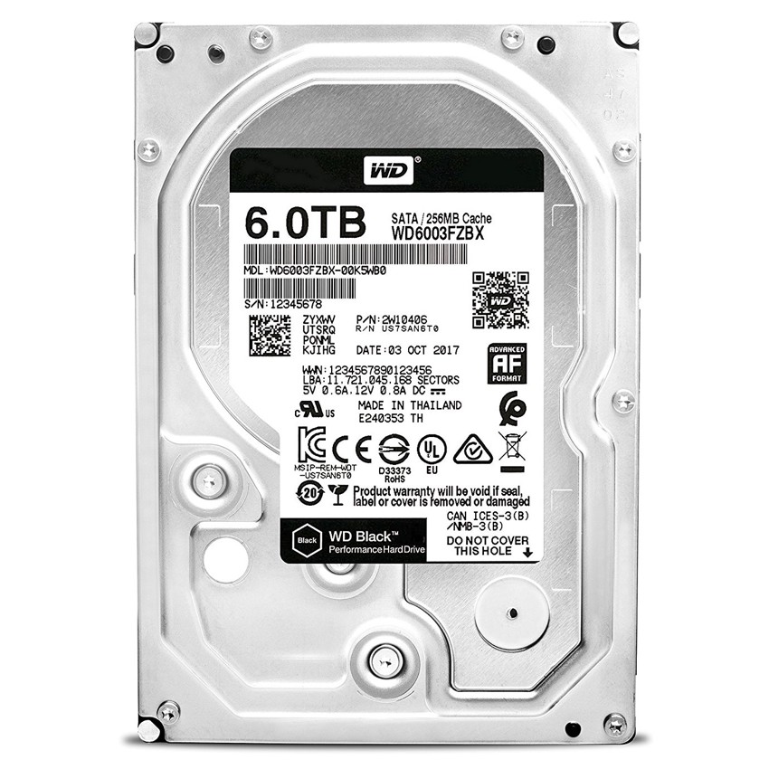 Western Digital 6 TB 3.5" Black
