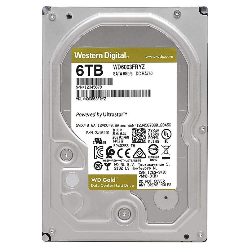 Western Digital 6 TB 3.5" Enterprise Gold 