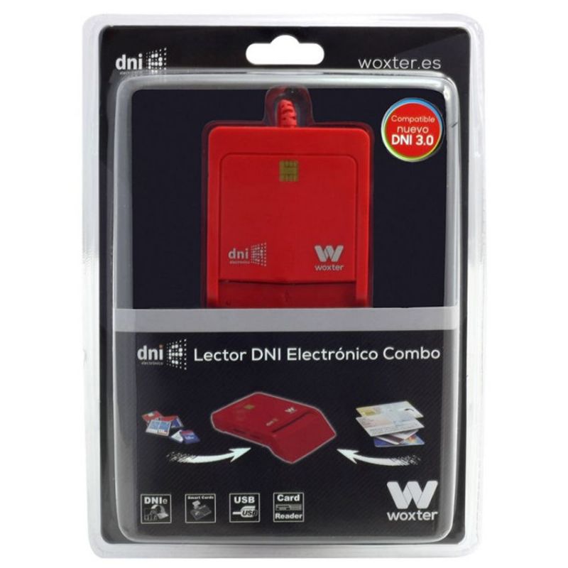 Woxter Combo Lector de Tarjetas y Dni Rojo imagen 4