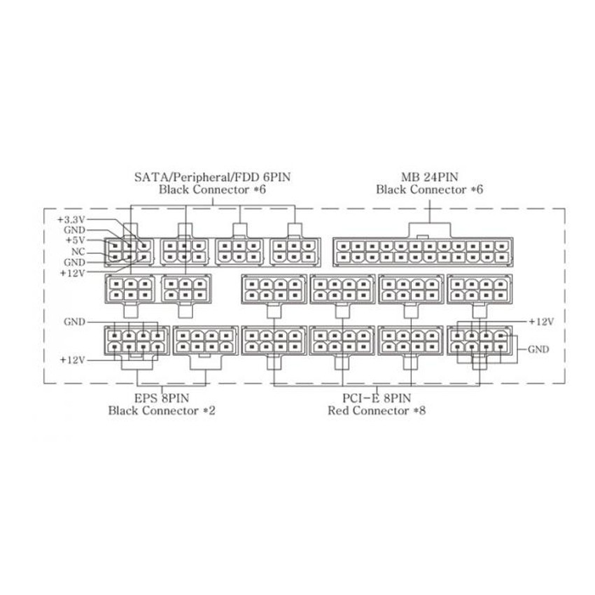 Zalman ZM1000-ARX 1000 W 80+ Platinum Modular imagen 5