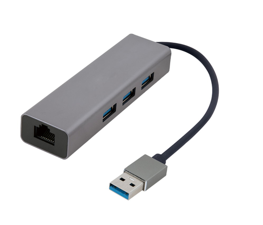 Adaptador Gembird A-AMU3-LAN-01 Adaptador De Red Usb Am Gigabit Con Hub De 3 Puertos Usb 3.0