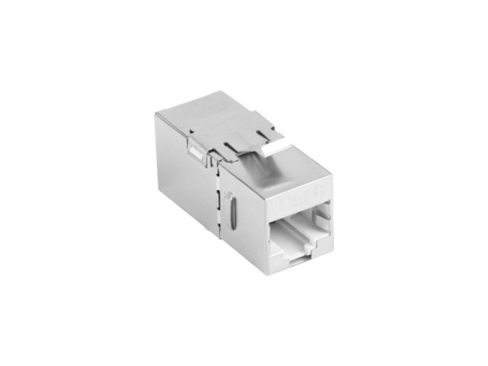 Adaptador Lanberg Cat6 FTP Hembra Thru Keystone RJ45 a RJ45 90 Grados