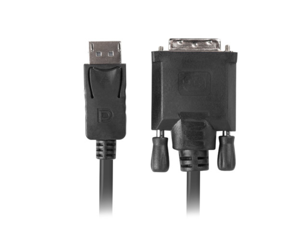 Adaptador Lanberg DisplayPort Macho/DVI-D Macho 24+1 1.8m Negro
