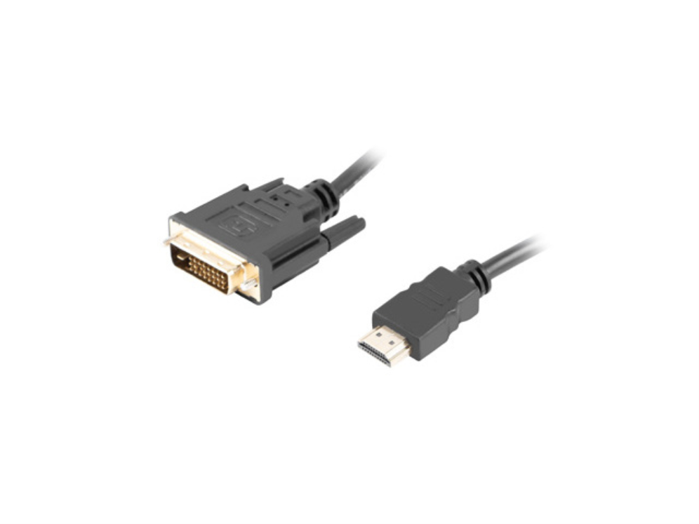Adaptador Lanberg HDMI Macho DVI Macho 24+1 1,8m Dual Link Gold 4K