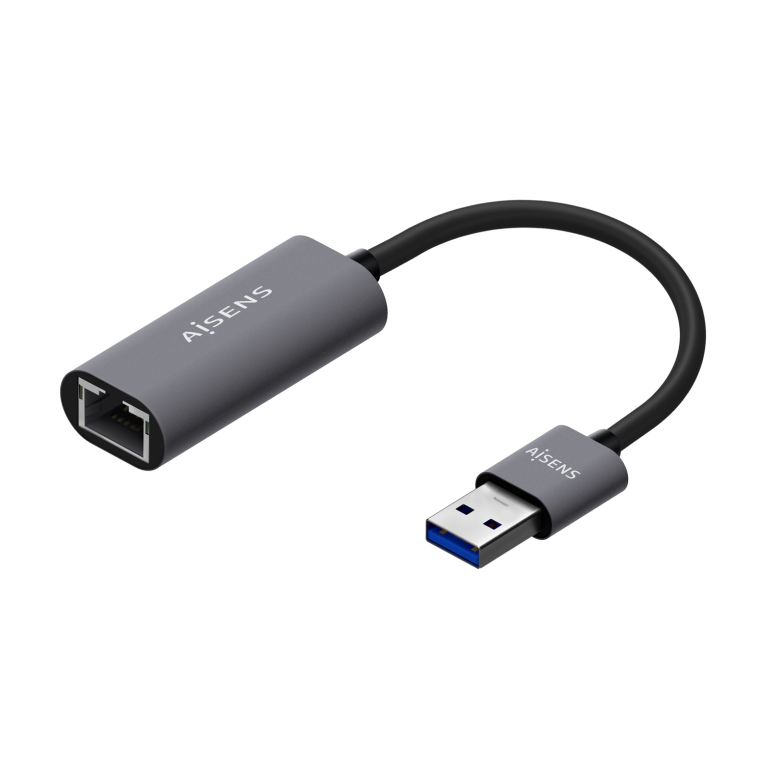 Adaptador Wifi Aisens USB 3.0 a Ethernet Gigabit Gris 15cm miniatura 2