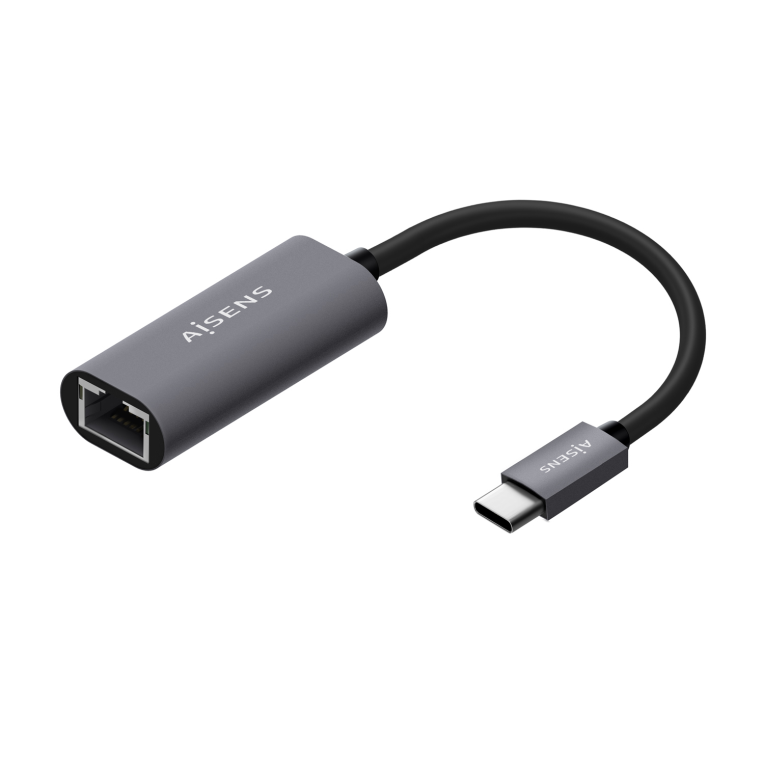 Adaptador Wifi Aisens USB-C a Ethernet Gigabit Gris 15cm miniatura 2