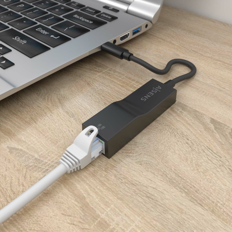 Adaptador Wifi Aisens USB-C a Ethernet Gigabit Negro 11cm miniatura 6