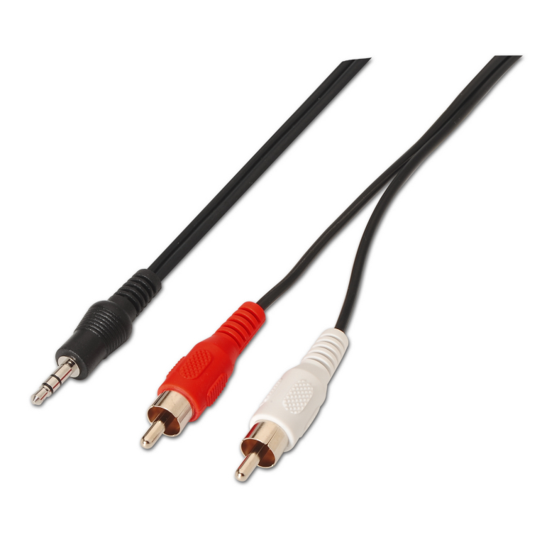 Cable de Audio Aisens Estereo Jack 3.5 M-2xRCA M Negro 1.5m miniatura 2